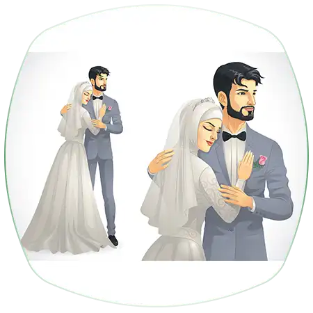 فایل وکتوری عروس و دوماد